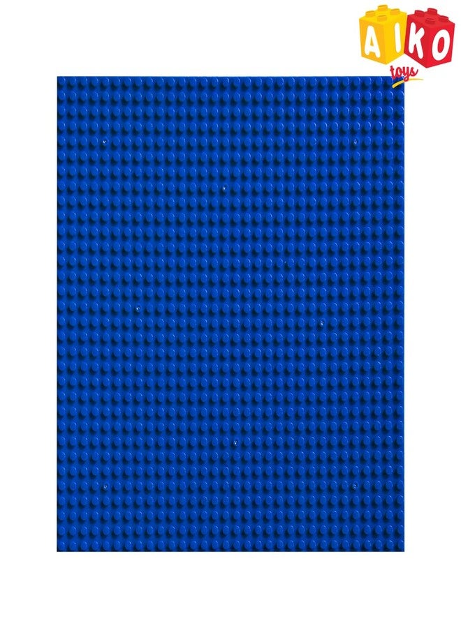 AIKO Classic Blue Base Plate - 32 x 32 Studs (10" x 10") | Durable ABS Plastic Building Base | Sturdy Foundation for Construction Play | Compatible with Major Block Brands | Ideal Gift for Kids 4+ - Image 2